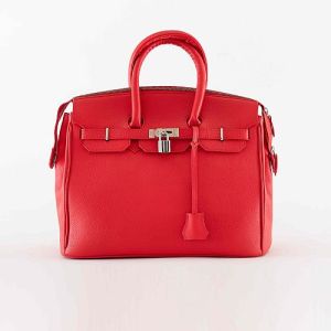 Ladies Designer Red Leather Handbag