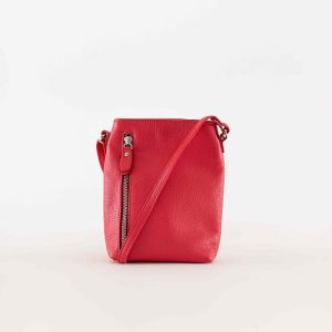 Ladies Designer Red Leather Sling Bag