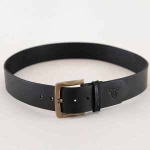 Mens Plain Black Leather Belt