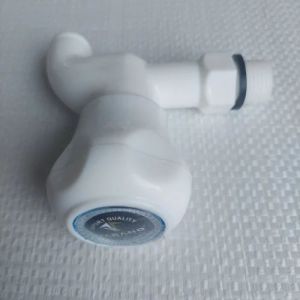 White Plastic Short Body Bib Cock