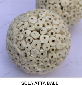 White Sola Wooden Ball