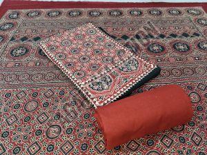 Pure Cotton Ajrakh Print Dupatta Suit