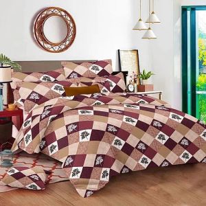 Edson Printed King Size Cotton Bedsheet Set