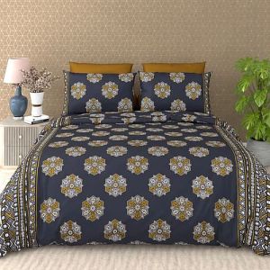 Louis King Size Cotton Printed Bedsheet Set