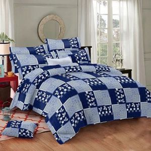 Edson Printed King Size Cotton Bedsheet Set