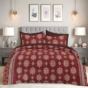 Louis Cotton Printed King Size Bedsheet Set