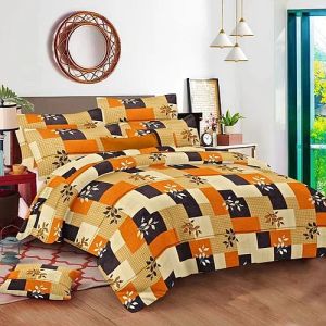 Meritorious King Size Satin Cotton Printed Bedsheet Set