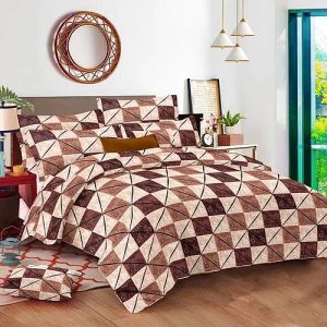 Edson Printed King Size Cotton Bedsheet Set