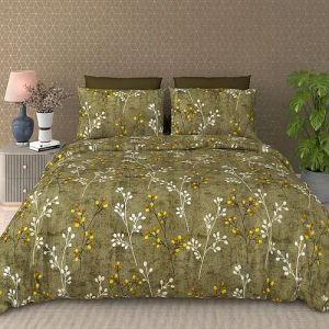 Porcine Print Queen Size Cotton Satin Bedsheet Set