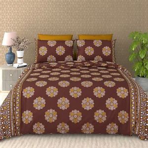 Louis King Size Cotton Printed Bedsheet Set