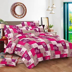 Meritorious King Size Satin Cotton Printed Bedsheet Set