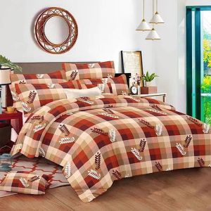 Edson Printed King Size Cotton Bedsheet Set