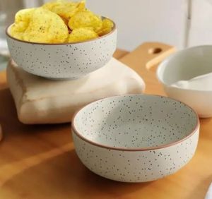 500ml Premium Speckled Ceramic Serving Bowl Set
