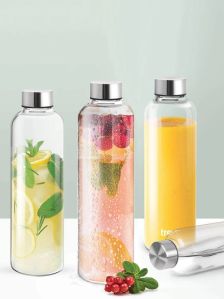 1000ml Transparent Glass Water Bottle