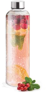 1000ml Transparent Glass Water Bottle