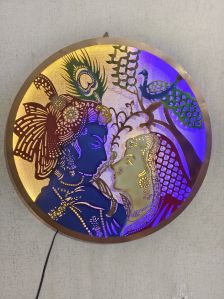 Metal Radha Krishna Wall Decor Frame