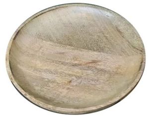 Pine Wood Round Plate