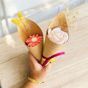 Scented Single Flower Candle Bouquet