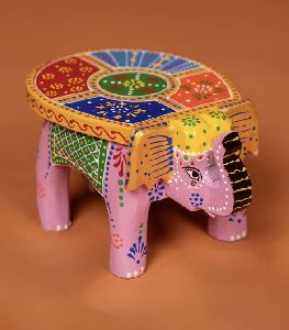 Wooden Elephant Stool