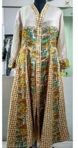 Ladies Printed Silk Islamic Abaya