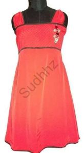 Ladies Red Party Wear Cotton Top