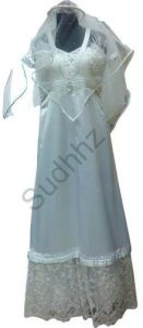 Ladies White Embroidered Gown