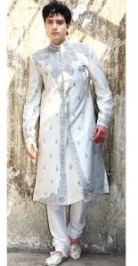 Mens White Wedding Sherwani