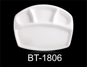 Oval Acrylic Sectioned Plates