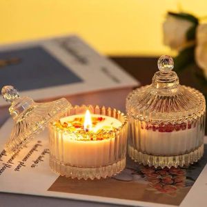 Round Glass Candle Jar