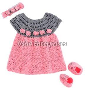 USHA-Baby Girls Casual Dress Bootie (Grey &AMP;AMP; Pink)