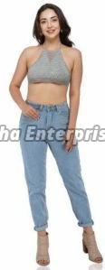 Halter Grey Top