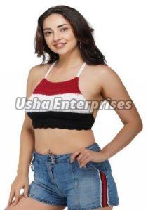 Ladies Halter Red Top