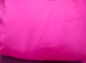 Dark Pink Plain Georgette Fabric