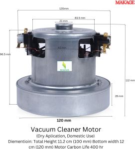 Dry Silver Vacuum Cleaner Motor