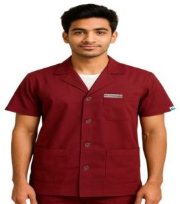 Maroon Mens Lab Coat