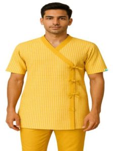 Yellow Mens Patient Gown