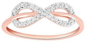 Infinity Design Rose Gold Natural Diamond Bracelet