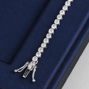 White Gold Lab Grown Diamond Tennis Bracelet