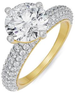 Yellow Gold Lab Grown Diamond Engagement Ring