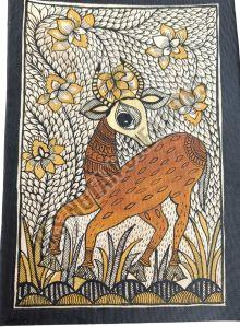 A Deer Forest Mithila Madhubani Painting