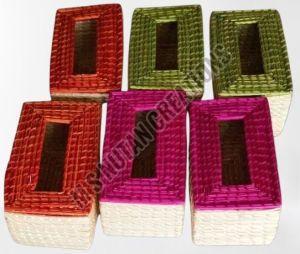 Handmade Sikki Grass Tissue Box Holder