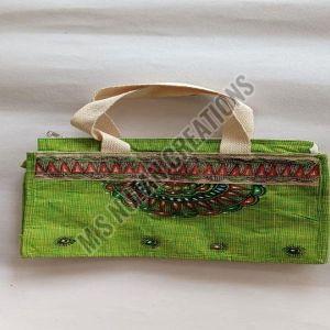Ladies Hand Made Madhubani Khadi Cotton Bag
