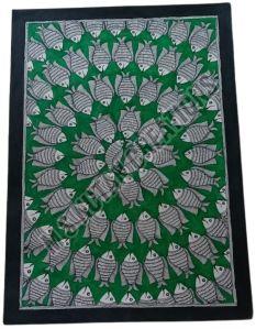 Paper Raas OF Fish Madhubani Painting