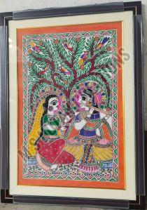 Radha Krishna Madhubani Painting