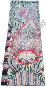 Multicolor Framed Fish Mandala Madhubani Art Painting For Home Decor