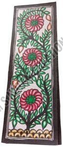 Multicolor Flower Handmade Madhubani Painting