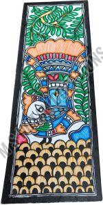 Multicolor Matte Peacock Madhubani Painting