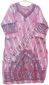 Ladies Cotton Mithila Painting Kurti & Pant Set