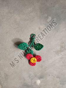 Multicolor Crochet Flower Keychain