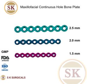 Oral Maxillofacial 1.5 Mm Titanium Mini Bone Plates (Continuous)